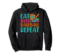 Eat Sleep Baseball Repeat Ice Cream Drip - Jarra de béisbol Sudadera con Capucha
