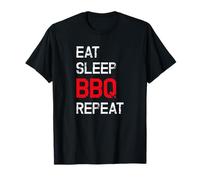 Eat Sleep BBQ Repeat Grill Barbecue Dichos De Barbacoa Camiseta