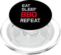 Eat Sleep BBQ Repeat Grill Barbecue Dichos De Barbacoa PopSockets PopGrip para MagSafe
