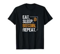 Eat Sleep Bitcoin Repite la Moneda criptográfica Camiseta