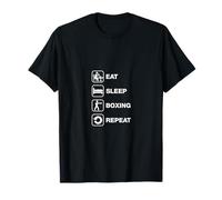 Eat Sleep Boxing Repeat Estilo Vida Boxeador Camiseta