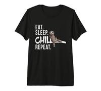 Eat Sleep Chill Repeat Pereza Casual Relajada Camiseta Premium