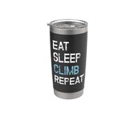 Eat Sleep Climb Repeat Escalada Deportiva Trepar Vaso térmico de acero inoxidable de doble pared