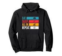 Eat Sleep con mentalidad de Juego de póker repetido y motivación Sudadera con Capucha