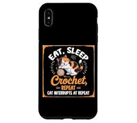 Eat, Sleep Crochet, Repeat Cat INTERRUPTS AT Repeat Carcasa para iPhone XS MAX