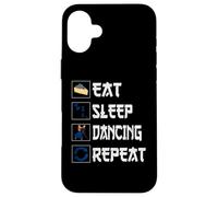 Eat Sleep Dance Repeat Dancing Player Funny Hombres Mujeres Deportes Carcasa para iPhone 16 Plus