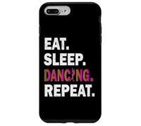 Eat Sleep Dance Repeat Dancing Player Funny Hombres Mujeres Deportes Carcasa para iPhone 7 Plus/8 Plus