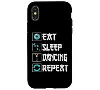 Eat Sleep Dance Repeat Dancing Player Funny Hombres Mujeres Deportes Carcasa para iPhone X/XS