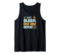 Eat Sleep Disc Golf Repeat Funny Player Hobby Life Camiseta sin Mangas