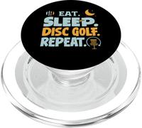 Eat Sleep Disc Golf Repeat Funny Player Hobby Life PopSockets PopGrip para MagSafe