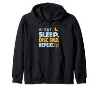 Eat Sleep Disc Golf Repeat Funny Player Hobby Life Sudadera con Capucha