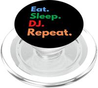 Eat Sleep DJ Repeat para Amantes de la música y Bailarines de Club PopSockets PopGrip para MagSafe