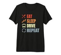 Eat Sleep Drive Repeat Shuttle Driver Job Camiseta Premium