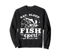 Eat Sleep Fish Repeat - Divertido pescador experto en pesca de lubina Sudadera