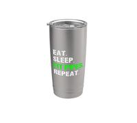 Eat Sleep Fit Pipes Repeat Funny Pipefitter Steamfitter Broma Vaso térmico de acero inoxidable de doble pared