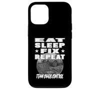 EAT SLEEP FIX REPEAT TEAM CAOS CONTROL Equipo mecánico de rally Carcasa para iPhone 12/12 Pro