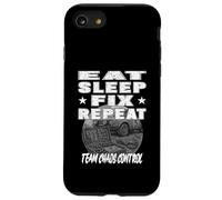 EAT SLEEP FIX REPEAT TEAM CAOS CONTROL Equipo mecánico de rally Carcasa para iPhone SE (2020) / 7 / 8