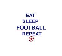 Eat Sleep Football Repeat: Blank Football Notebook & Journal 120 Pages | 6 x 9 Inches