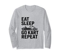 Eat Sleep Go Kart Repeat Divertido Ventilador de Carreras Manga Larga