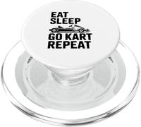 Eat Sleep Go Kart Repeat Divertido Ventilador de Carreras PopSockets PopGrip para MagSafe