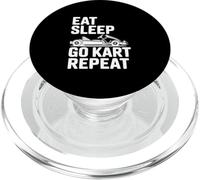Eat Sleep Go Kart Repeat Divertido Ventilador de Carreras PopSockets PopGrip para MagSafe
