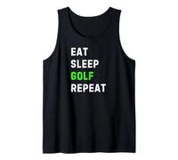 Eat Sleep Golf Repeat Cool Funny Golfing Camiseta sin Mangas