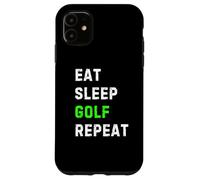 Eat Sleep Golf Repeat Cool Funny Golfing Carcasa para iPhone 11