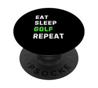 Eat Sleep Golf Repeat Cool Funny Golfing PopSockets PopGrip Adhesivo
