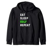 Eat Sleep Golf Repeat Cool Funny Golfing Sudadera con Capucha