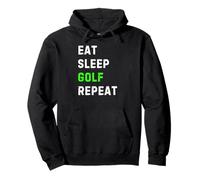 Eat Sleep Golf Repeat Cool Funny Golfing Sudadera con Capucha