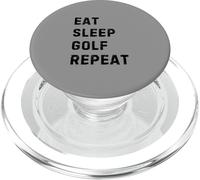 Eat Sleep Golf Repeat: Funny Design for Avid Golfers PopSockets PopGrip para MagSafe