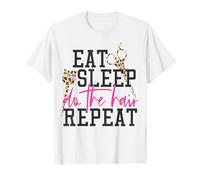 Eat Sleep Hair Stylist Gracias Apreciación Cosmetólogo Camiseta