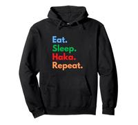 Eat Sleep Haka Repeat para Artistas y Amantes de Haka Maoríes Sudadera con Capucha