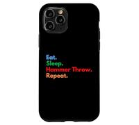 Eat Sleep Hammer Throw Repeat Hammer Throw Atletas y Amantes Carcasa para iPhone 11 Pro