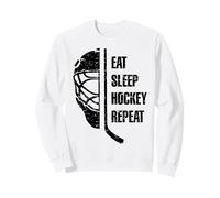 Eat Sleep Hockey Repeat For Teens Adults Cool Hockey Fans Sudadera