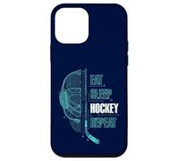 Eat Sleep Hockey Repeat Gamer Kid Teen Hockey Player Gaming Carcasa para iPhone 12 Mini