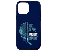 Eat Sleep Hockey Repeat Gamer Kid Teen Hockey Player Gaming Carcasa para iPhone 12 Pro MAX