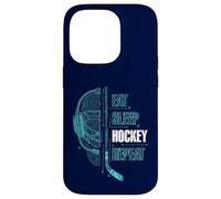 Eat Sleep Hockey Repeat Gamer Kid Teen Hockey Player Gaming Carcasa para iPhone 14 Pro