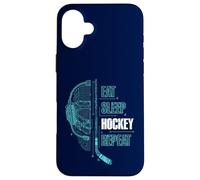 Eat Sleep Hockey Repeat Gamer Kid Teen Hockey Player Gaming Carcasa para iPhone 16 Plus