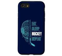 Eat Sleep Hockey Repeat Gamer Kid Teen Hockey Player Gaming Carcasa para iPhone SE (2020) / 7/8