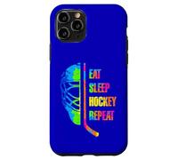 Eat Sleep Hockey Repeat Graffiti-Style Teens Adults Hockey Carcasa para iPhone 11 Pro