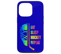 Eat Sleep Hockey Repeat Graffiti-Style Teens Adults Hockey Carcasa para iPhone 13 Pro