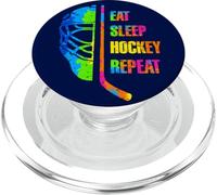 Eat Sleep Hockey Repeat Graffiti-Style Teens Adults Hockey PopSockets PopGrip para MagSafe