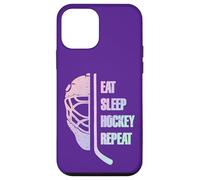 Eat Sleep Hockey Repeat Teens Cute Pastel Gradient Hockey Carcasa para iPhone 12 Mini