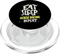 Eat Sleep Horse Racing Repeat - Carreras de Caballos PopSockets PopGrip para MagSafe