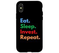 Eat Sleep Invest Repeat para inversores o operadores de acciones Carcasa para iPhone X/XS