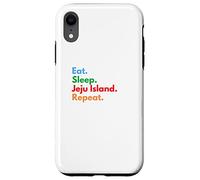 Eat Sleep Jeju Island Repeat para los amantes de la isla de Jeju Carcasa para iPhone XR