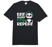Eat Sleep K-Pop Repite el Anime Panda Kawaii K-Pop Comfort Colors Adult Heavyweight T-Shirt