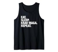 Eat Sleep Krav Maga Repeat para Hombres y Mujeres Camiseta sin Mangas