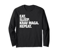 Eat Sleep Krav Maga Repeat para Hombres y Mujeres Manga Larga